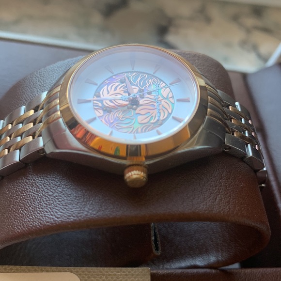 Like New Tommy Bahama Rose Gold & Silver Tropical Ladies Watch - Picture 2 of 11